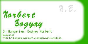 norbert bogyay business card